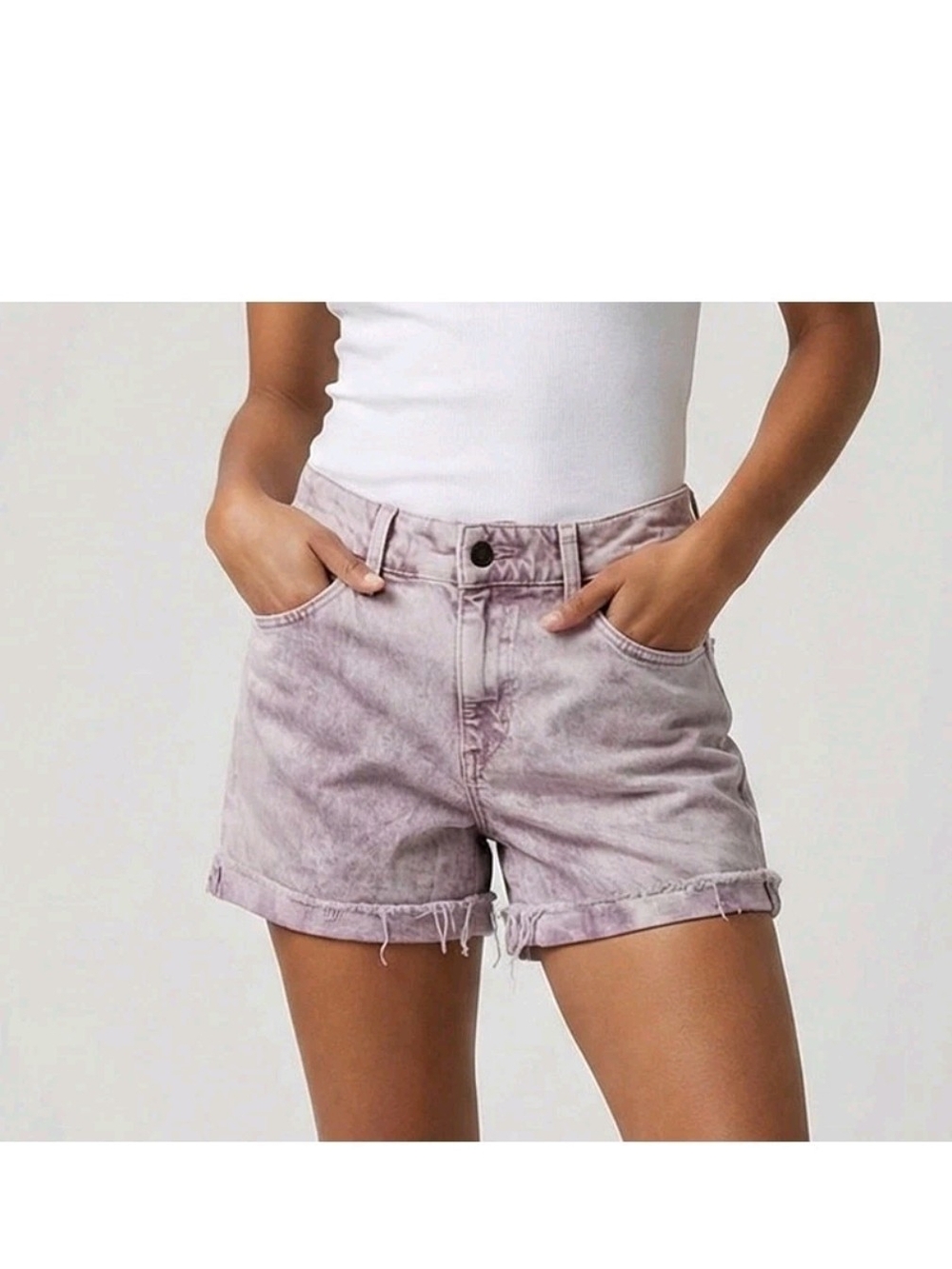 Universal Thread Acid Washed Pink Denim Shorts